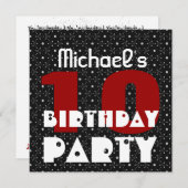 Invitation Badinez le rouge blanc noir nommé fait sur (Devant / Derrière)