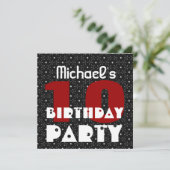 Invitation Badinez le rouge blanc noir nommé fait sur (Debout devant)