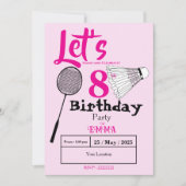 Invitation Badminton  (Devant)