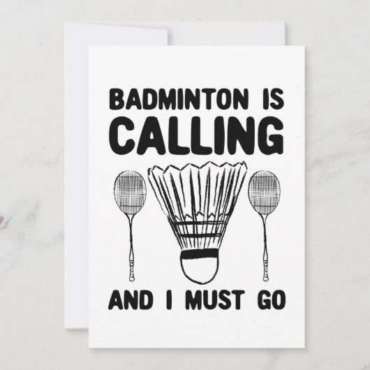 Invitation Badminton - Badminton (Devant)