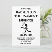Invitation Badminton Smash Ça Sport Badminton (Debout devant)