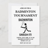 Invitation Badminton Smash It Sports Badminton (Devant)
