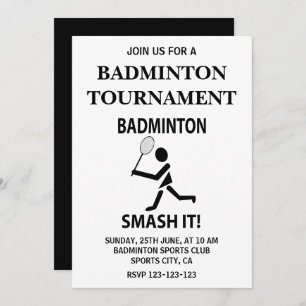 Invitation Badminton Smash It Sports Badminton
