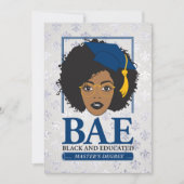 Invitation BAE Noir et Maîtrise instruite Diplôme (Devant)