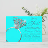 Invitation Bague à diamant, Fête de la mariée, elle a dit (Debout devant)