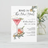 Invitation Bague À La Fête Du Cocktail Du Nouvel An (Debout devant)