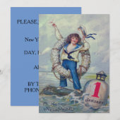 Invitation Bague à voile fille mignonne Bouée Jeter anneau (Devant / Derrière)