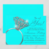 Invitation Bague de diamant, Réception de mariage, elle a dit (Devant / Derrière)