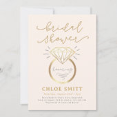 Invitation Bague de douche nuptiale Invitation, Anneau de dia (Devant)