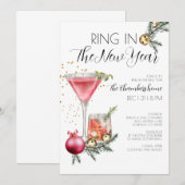 Invitation Bague de la Saint Sylvestre au Nouvel An (Devant / Derrière)