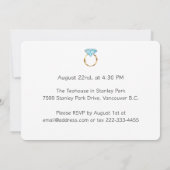 Invitation Bague de mariage diamant bleu bébé (Dos)