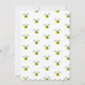 Invitation Bague de papier d'aluminium de citron d'aquarelle  (Dos)