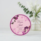 Invitation Bague florale violette (Debout devant)