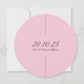 Invitation Bague florale violette (Dos)