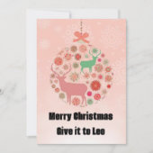 Invitation Bague pendentif à fleur de neige d'élan avec col r (Devant)