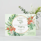 Invitation Bague tropicale avec détails (Debout devant)