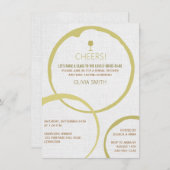 Invitation Bagues à vin blanc Bagues à douche nuptiale Invita (Devant / Derrière)