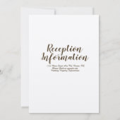 Invitation Bagues de journal de mariage rustique Élégant scri (Dos)