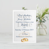 Invitation Bagues de mariage Enregistrez la date (Debout devant)