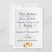 Invitation Bagues de mariage Enregistrez la date (Devant)