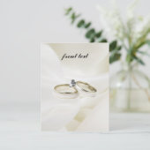 Invitation Bagues de mariage / fiançailles sur satin (Debout devant)
