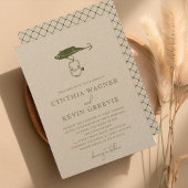 Invitation Bagues de pêche rustique Bagues de pêche Moss Gree