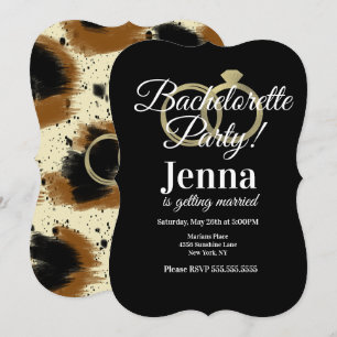 Invitation Bagues en feuille pour enterrement de vie de jeune