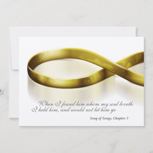 Invitation Bagues en or à l'infini (Devant)