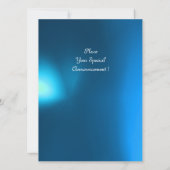 Invitation BAGUES MAGIQUES , parchemin monogramme gemme bleu (Dos)