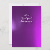 Invitation BAGUES MAGIQUES , parchemin MONOGRAMME gemme pourp (Dos)