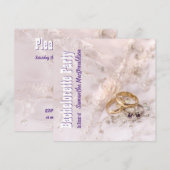 Invitation Bagues mariages et robe de soirée bachelorette (Devant / Derrière)