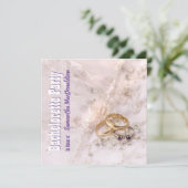 Invitation Bagues mariages et robe de soirée bachelorette (Debout devant)