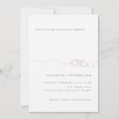 Invitation Bagues Mariages simples minimales | Renouvellement (Devant)