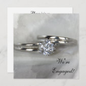 Invitation Bagues mariages sur l'invitation de la partie d'en (Devant / Derrière)