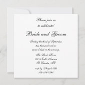 Invitation Bagues mariages sur l'invitation de la partie d'en (Dos)