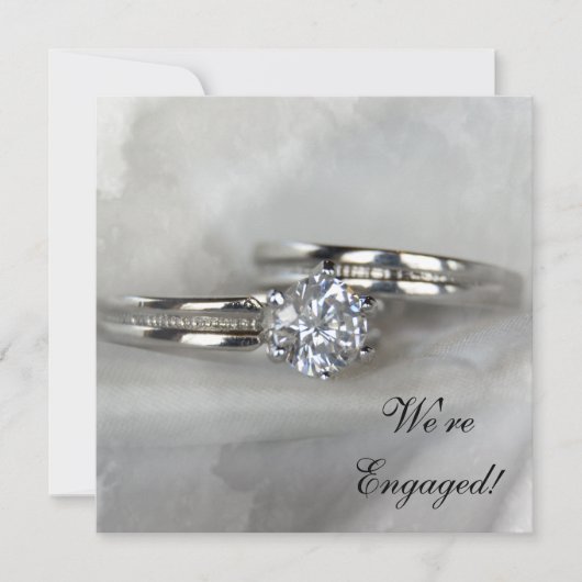 Invitation Bagues mariages sur l'invitation de la partie d'en (Devant)