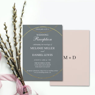 Invitation Bagues minimalistes Réception de mariage seulement