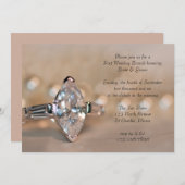 Invitation Baguette de diamants Alliance Post-Dîner de Mariag (Devant / Derrière)