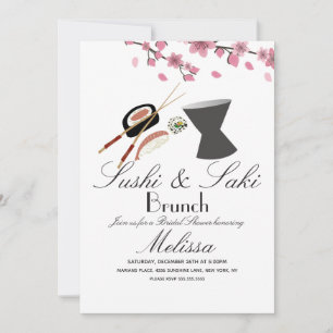 Invitation Baguette de sushi baguettes Saki arbre douche de m