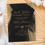 Invitation Baguettes en or noir typographie Sweet 16<br><div class="desc">Une invitation au Sweet sixteen de peinture moderne,  assez chic et élégante en noir et or. Parfait pour une fête d'anniversaire en sweet sixteen.</div>