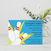 Invitation Bahama Blue 7-10 Split Bowling fête d'anniversaire (Debout devant)