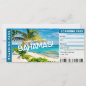 Invitation Bahamas Surprise Trip Boarding Pass Gift Card (Devant)