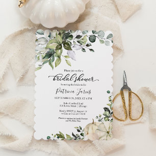 Invitation Baie Blanche et Citrouille Verte Fête de Mariage