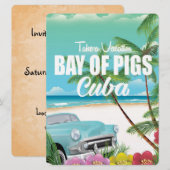 Invitation Baie des Cochons, Cuba affiche de vacances à la pl (Devant / Derrière)