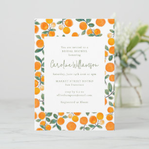 Invitation Baie d'été à l'aquarelle Orange Fête de mariage