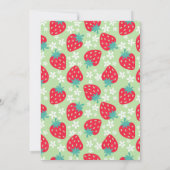 Invitation Baie Douce Baby Shower Verte Fraise (Dos)