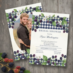 Invitation Baie en amour Baie noire douche de mariage à carre