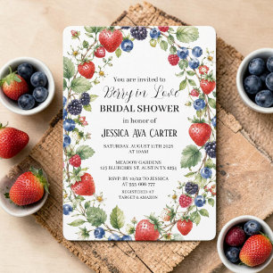 Invitation Baie en amour Baies Bleuet Enterrement de vie de j