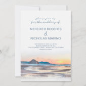 Invitation Baie Morro | Watercolor Beach Mariage (Devant)