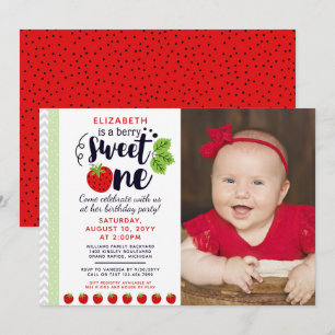 Invitation Baie Sucrée UNE Fête du premier anniversaire Bébé 